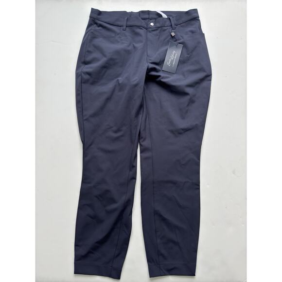 State And Liberty Athletic Fit Stretch Tech Chino Navy 40x32 - Picture 1 of 3